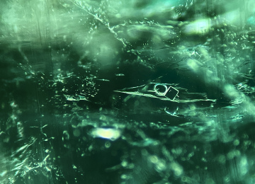 Jagged-three-phase-cavity-in-a-Colombian-emerald-showing-distinct-gas-bubble-and-cubic-crystals